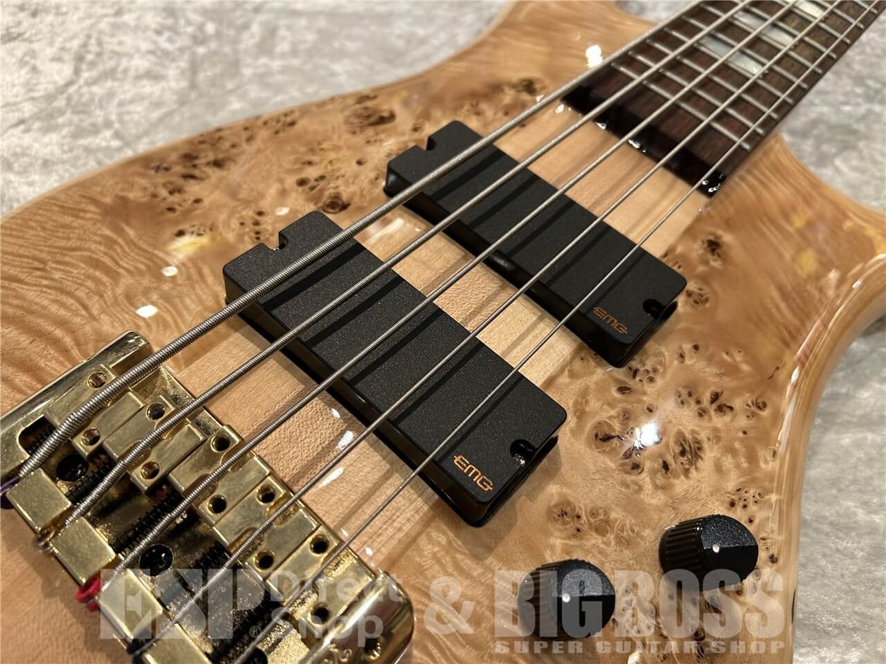 Spector Euro LX Neck-Thru 5 String Poplar Burl / Natural Gloss