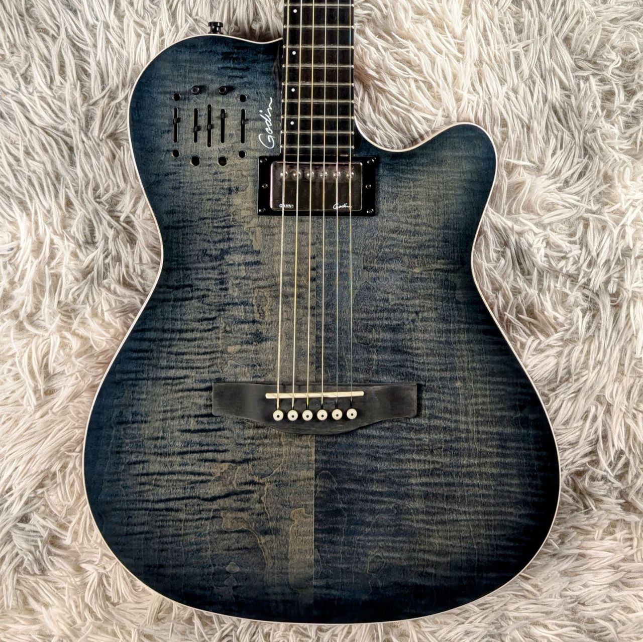 Godin A6 ULTRA Denim Blue Flame【現物画像】6/13更新（B級特価