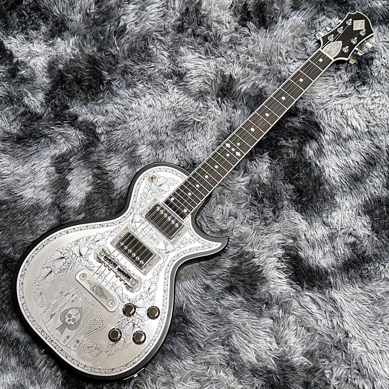 Zemaitis MFG-AC-24 Aces & Eights Black -Metal Front-【アウトレット