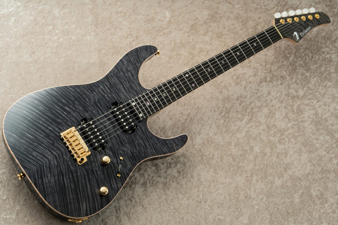 T's Guitars DST-Pro 24 Exotic Flame Maple -Trans Black-（新品/送料