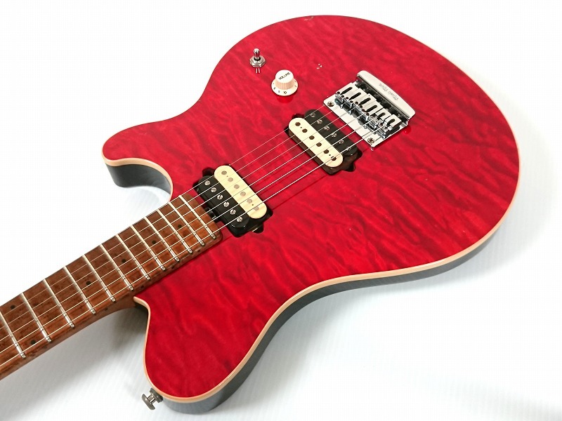 ギター MUSIC MAN AXIS T-RED w/TREM Ernie Ball MusicMan Axis Trans Red, 2006 | www.12fret.com