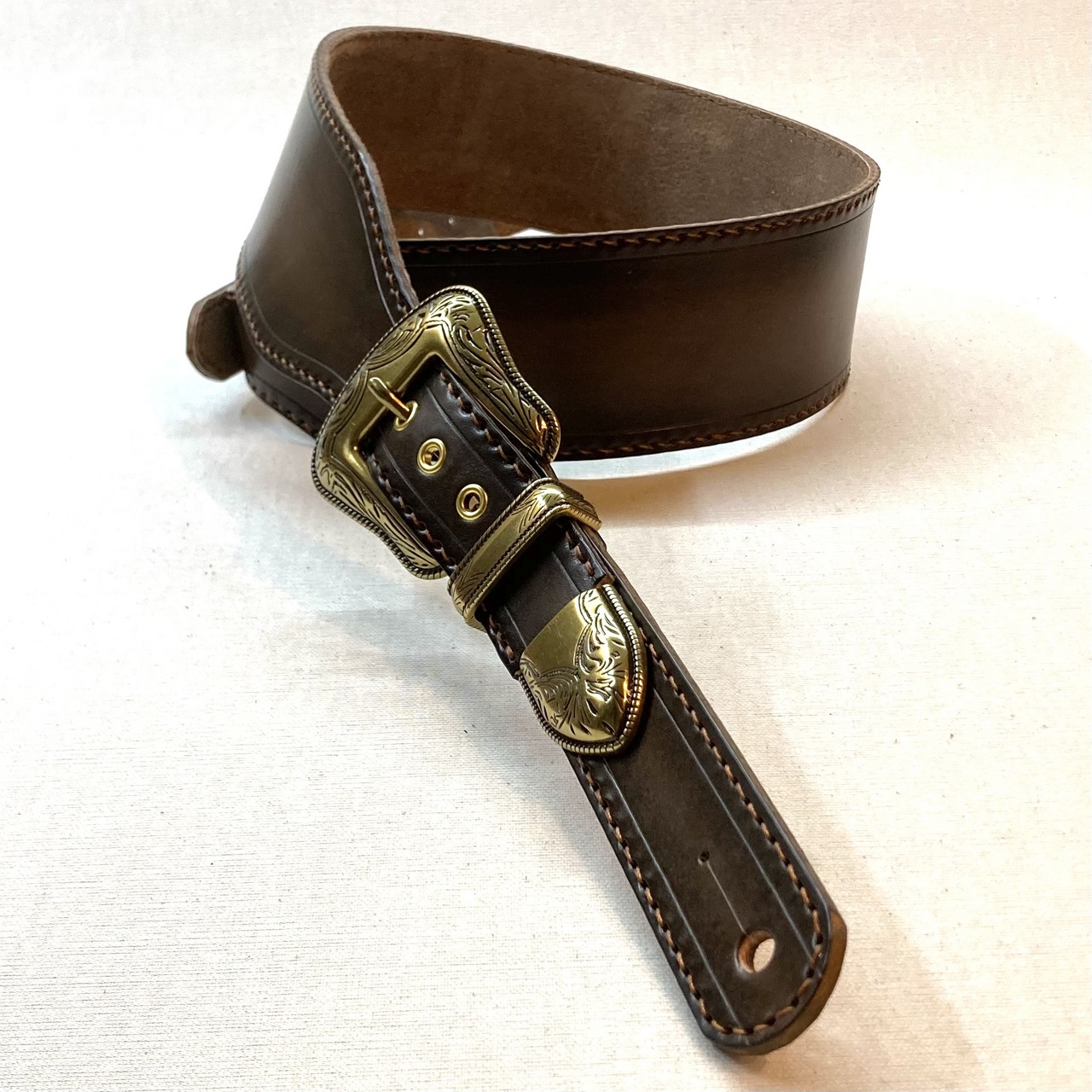 wizard leather 本革製ギター・ストラップ(レンジャー・バックル