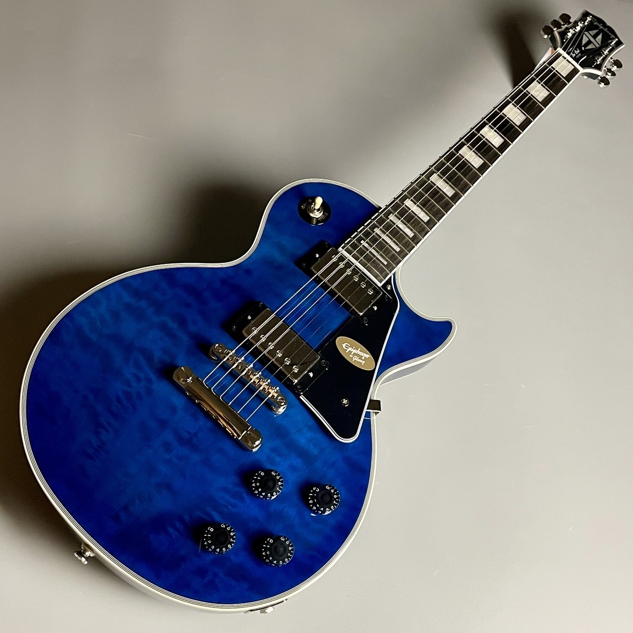 Epiphone Les Paul Custom Quilt Viper Blue (バイパーブルー)  【島村楽器限定】【現物写真】（新品/送料無料）【楽器検索デジマート】