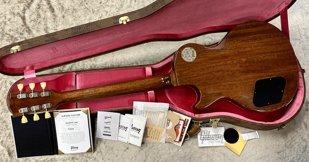 値下げ中！Gibson Custom ギター認定証　ブラウン Gibson Custom Shop Murphy Lab 1959 Les Paul Standard Reissue