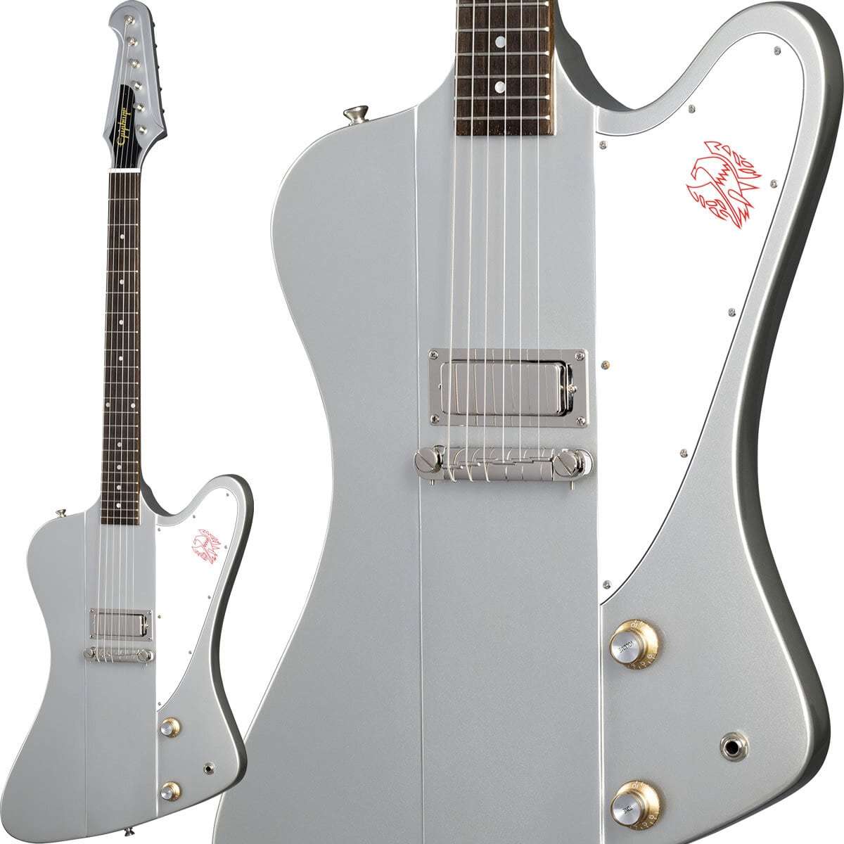 Epiphone Inspired by Gibson Custom Shop 1963 Firebird I (Silver