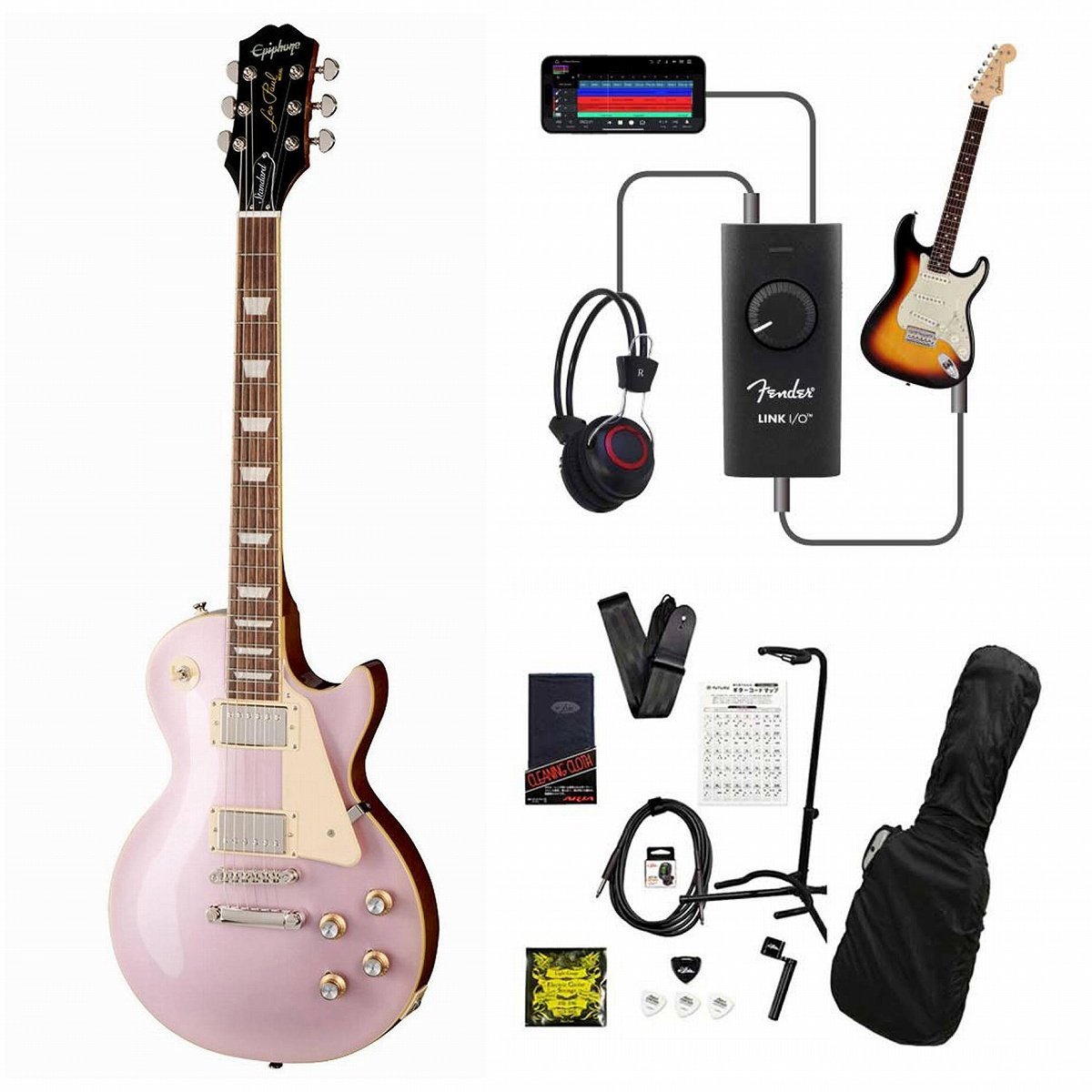 Epiphone Inspired by Gibson Les Paul Standard 60s Heather Poly 録音＆セッションで上達！Fender Link I/O付き13