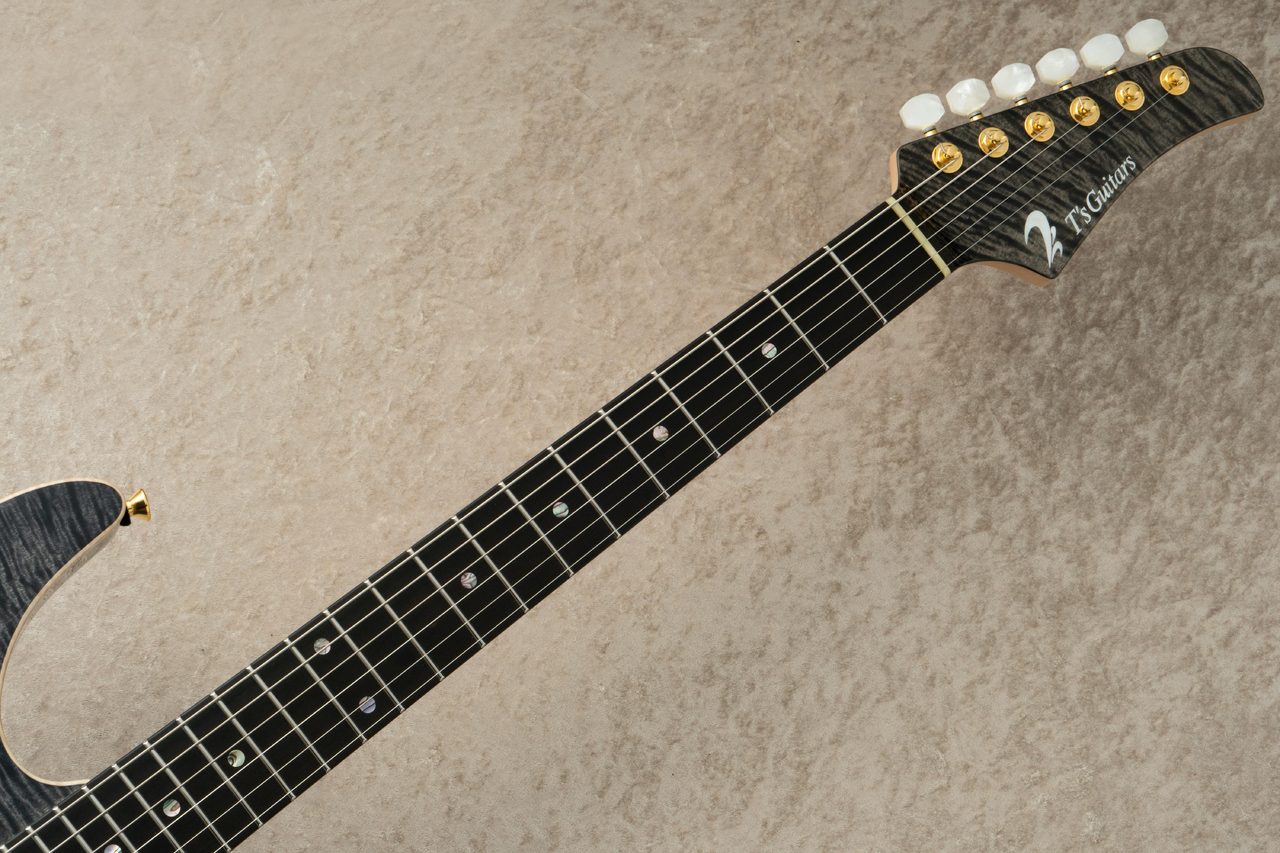 T's Guitars DST-Pro 24 Exotic Flame Maple -Trans Black-（新品/送料