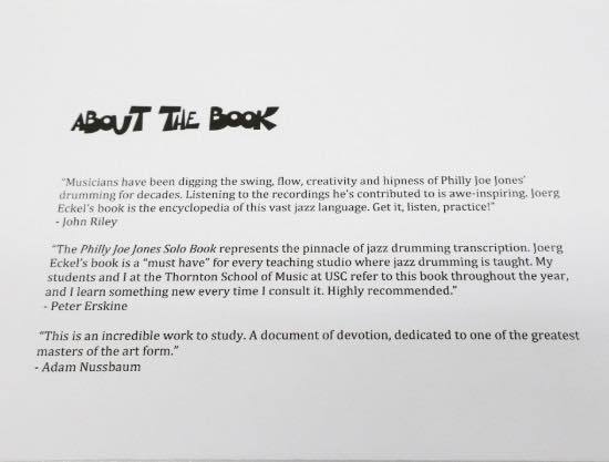 ノーブランド品 THE PHILLY JOE JONES SOLO BOOK Drums 国内初上陸商品