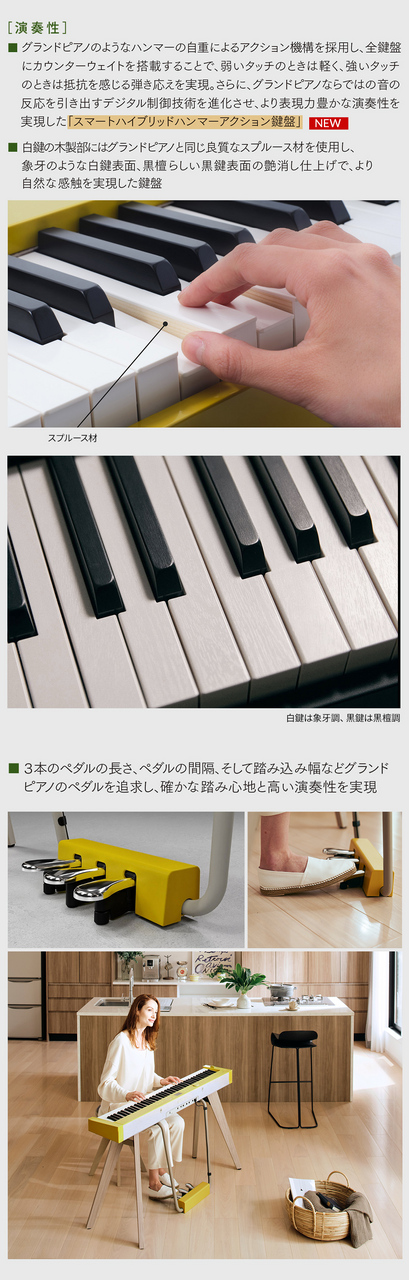 Casio PX-S7000 WE ホワイト 電子ピアノ 88鍵盤 ヘッドホン・高低自在