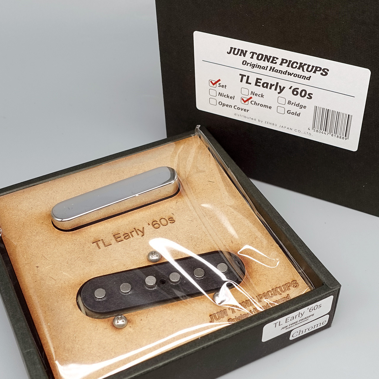 JUNTONE PICKUPS TL Early '60s / Neck ( Chrome Cover ) &Bridge Set