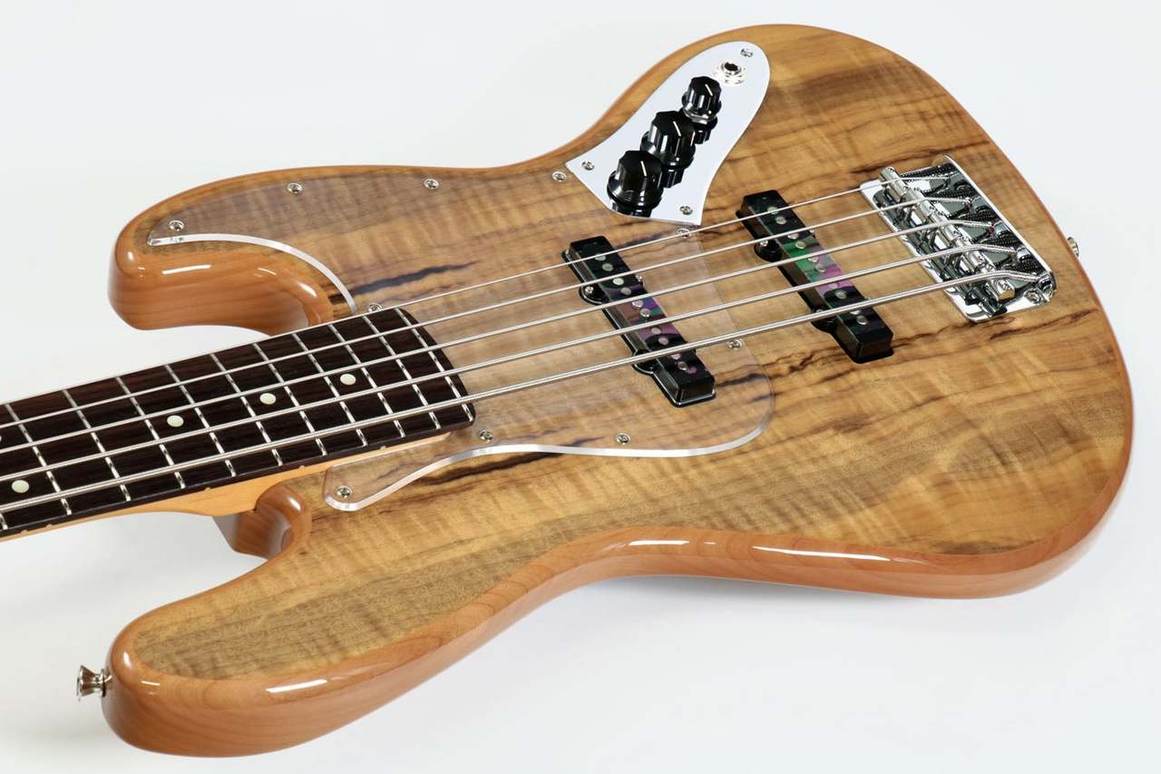 Fender ISHIBASHI FSR MIJ Hybrid II Jazz Bass V Myrtle Top Alder
