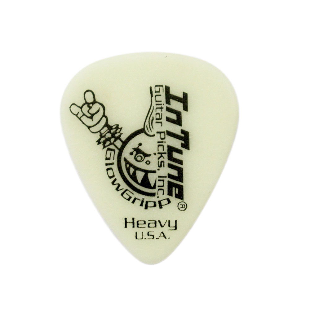 In Tune Guitar Picks GGP1-W96 Glow Gripp Heavy 0.96mm White ギターピック×12枚