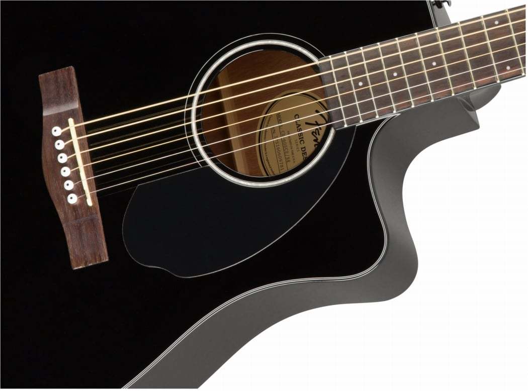Fender CD-60SCE Dreadnought Walnut Fingerboard Black