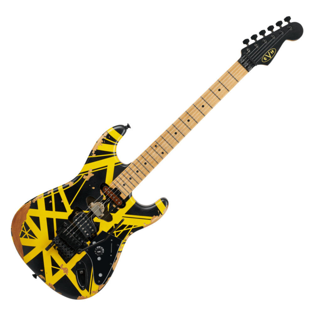 EVH Limited Edition Striped Series Frankenstein Frankie Black with
