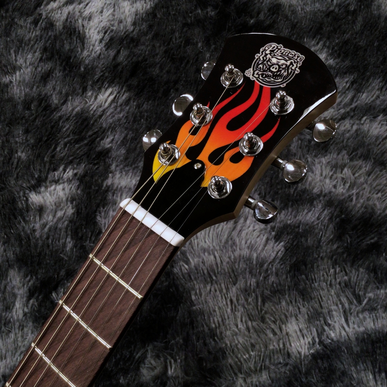 希少 ビンテージ　ピグノーズ　Pignose エレキギター ファイヤーパターン 希少 ビンテージ ピグノーズ Pignose エレキギター ファイヤー