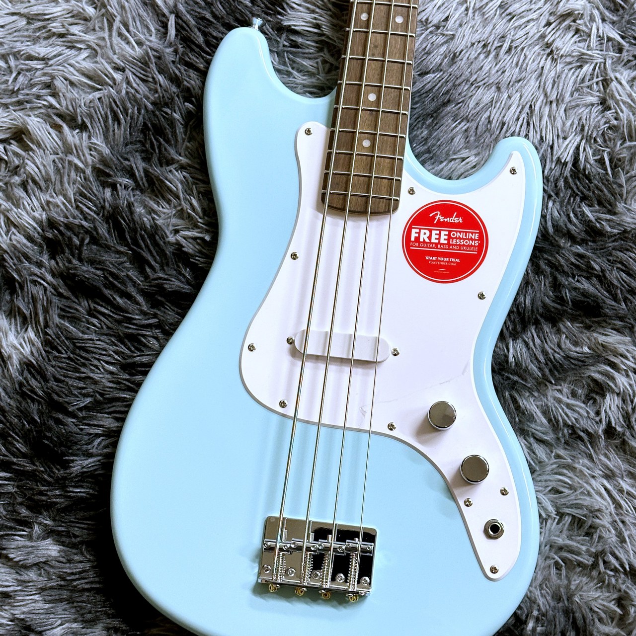 Squier by Fender Sonic Bronco Bass, Laurel Fingerboard, White