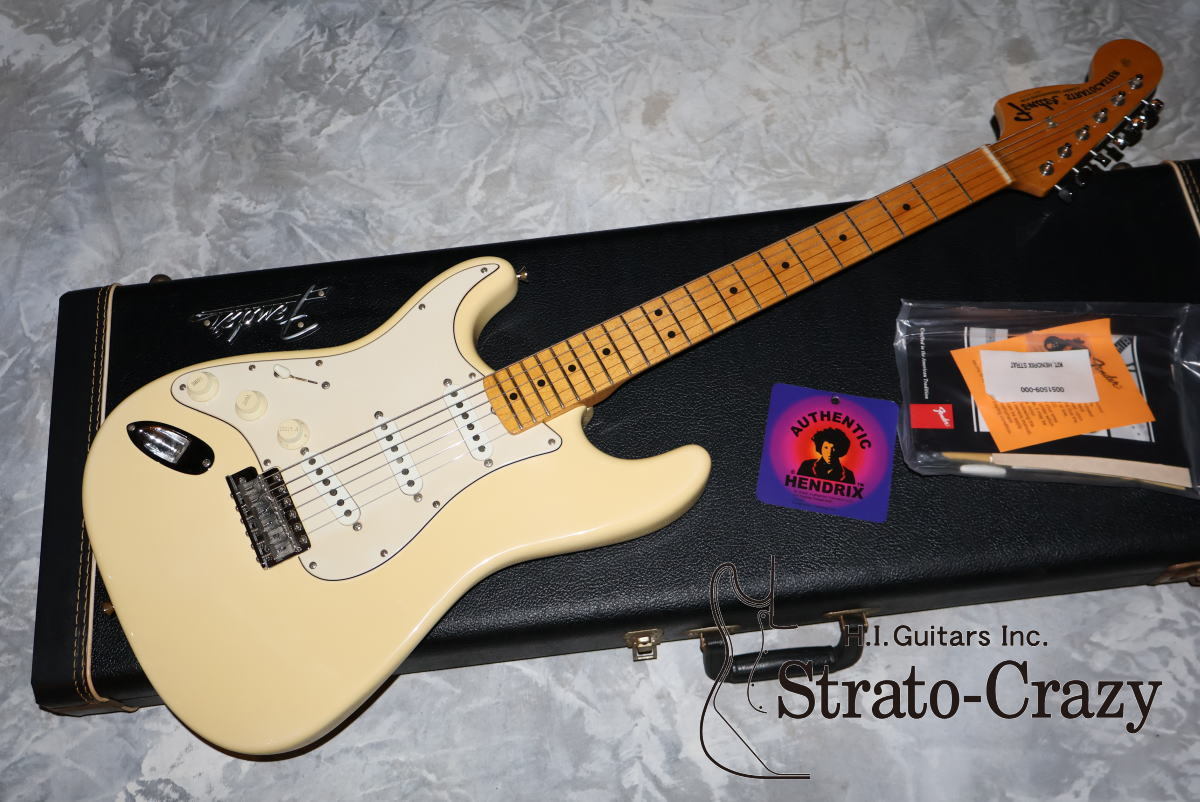 Fender ストラトキャスター　USA 1997年製　Warmothネック Fender 1997 Hendrix Tribute Stratocaster Olympic White/Maple Cap