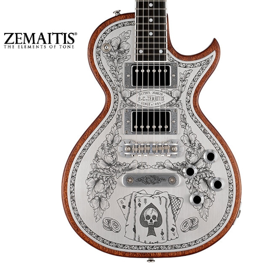 Zemaitis METAL FRONT MFG-AC-24 Aces & Eights Natural【Made in