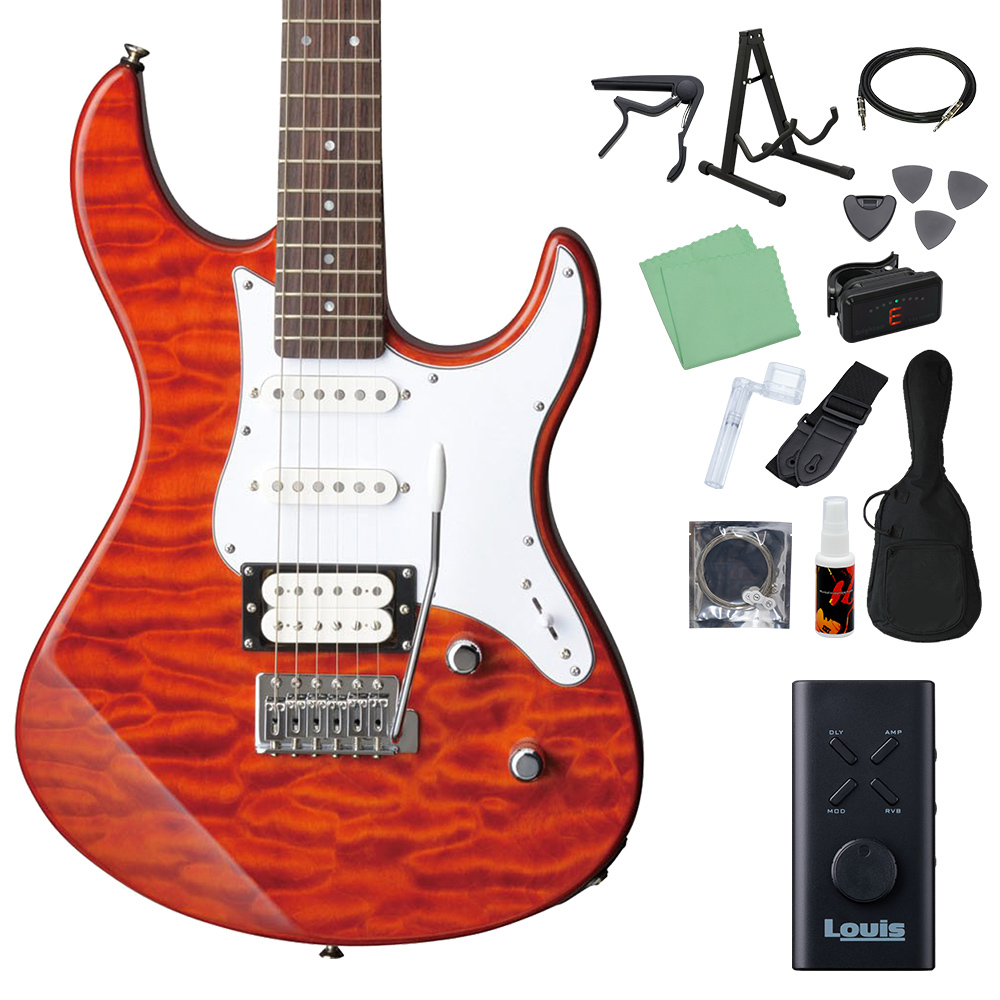 YAMAHA PACIFICA212VQM エレキギター 初心者14点セット 【ヘッドホン 
