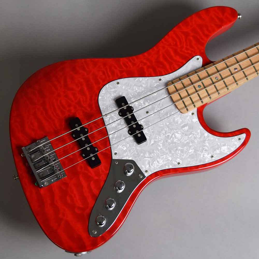 EDWARDS E-T-125BZ/See Thru Festa Red エレキベース〔 中古 