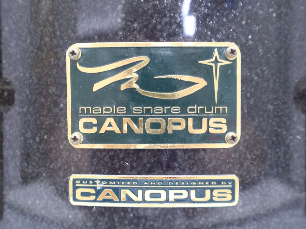canopus USED CANOPUS 1996年製 Maple特注スネアドラム 14x8 BlackSpkl