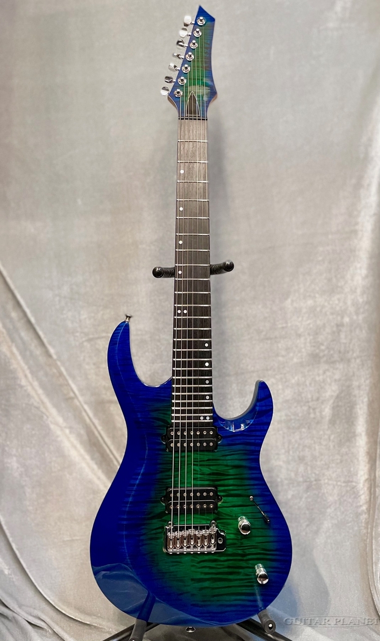 【美品】KIESEL 7弦ギター Kiesel Aries 7 -Lagoon Burst/Ebony- 2013年製【7弦】（中古）【楽器