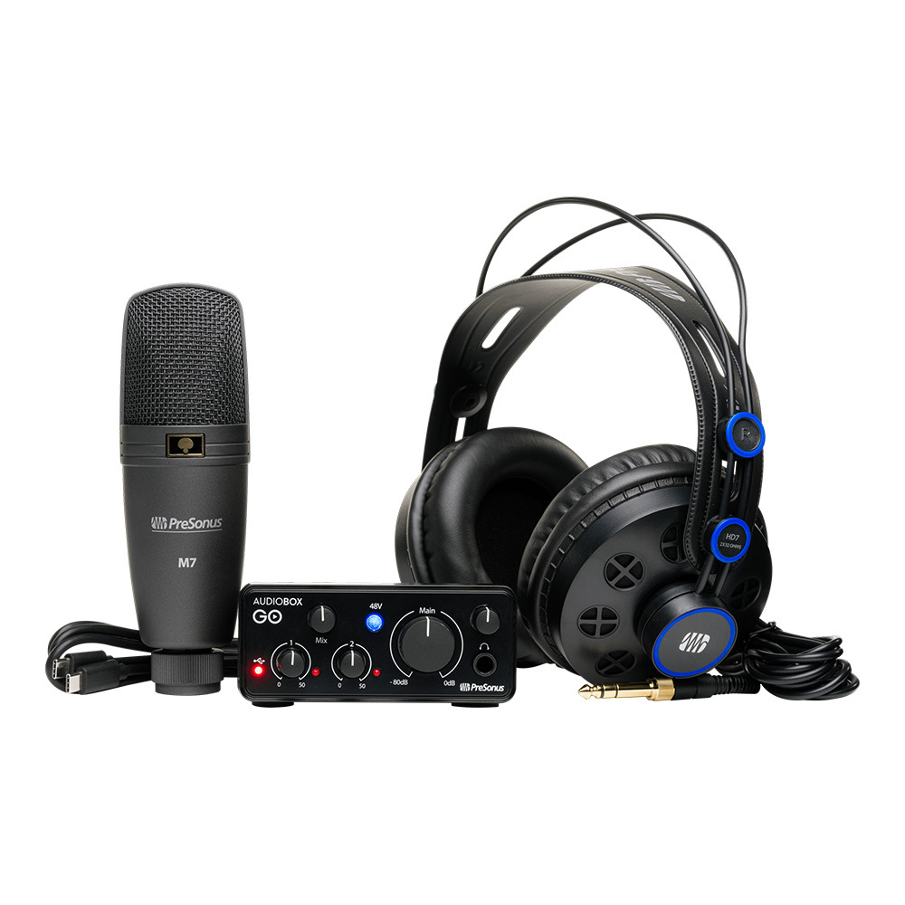 PreSonus オーディオインターフェース マイク ヘッドホン 3点セット DAW、オーディオIF、マイク、ヘッドホン全部入りで27,800円