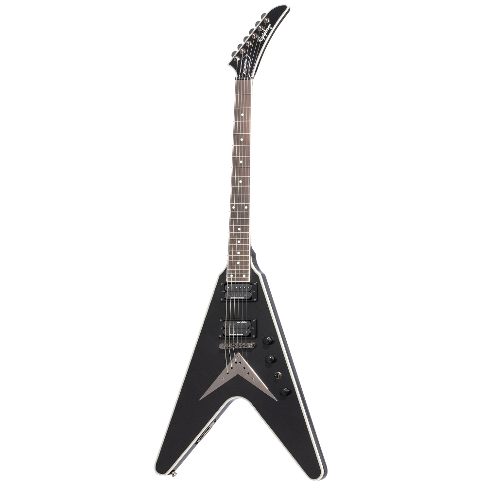 ギター Epiphone Flying V Epiphone エピフォン Dave Mustaine Flying V Custom Black Metallic