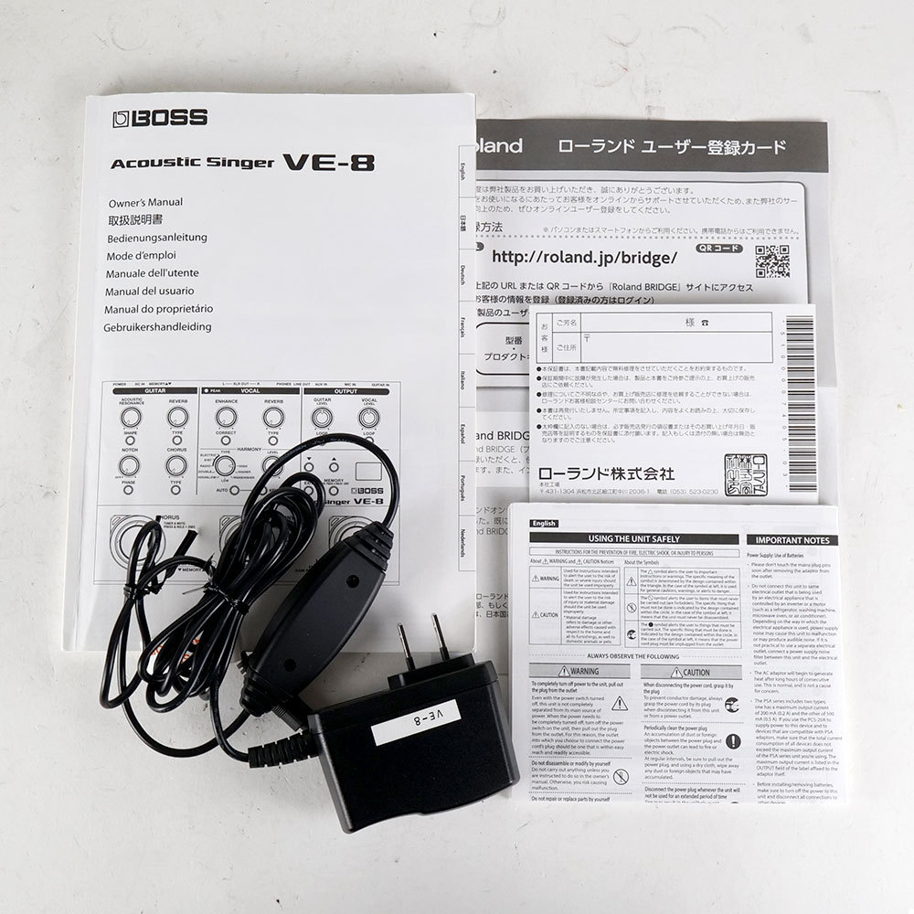 BOSS 【中古】 BOSS VE-8 Acoustic Singer ギター＆ボーカル用