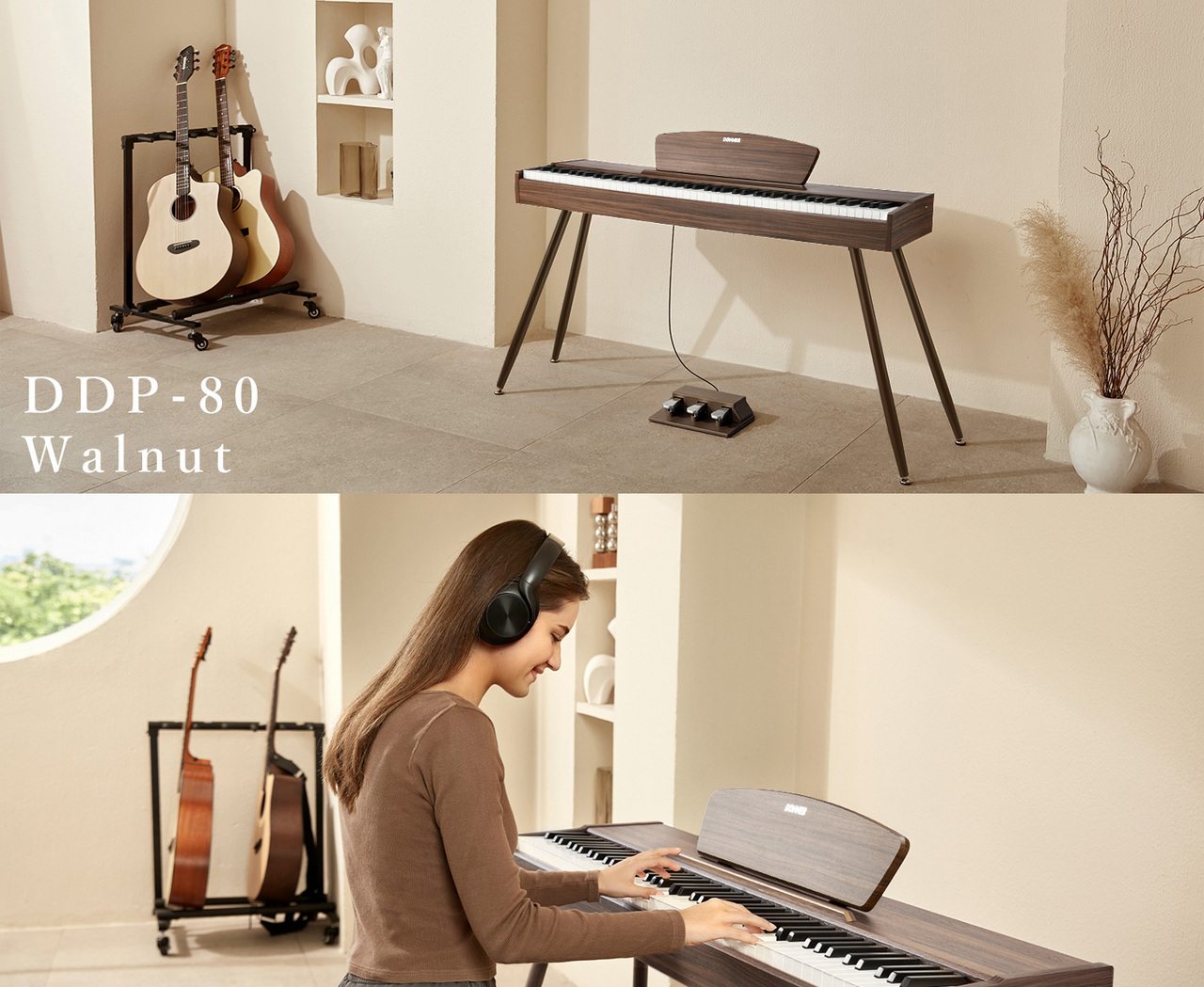 DONNER 電子ピアノ DDP-80 Donner DDP-80 88-Key Weighted Digital Piano for Beginners