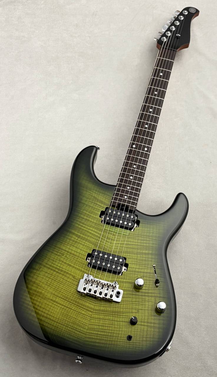 Kz Guitar Works Kz Versa 2H5 Flamed Maple Top -Lime Green Burst