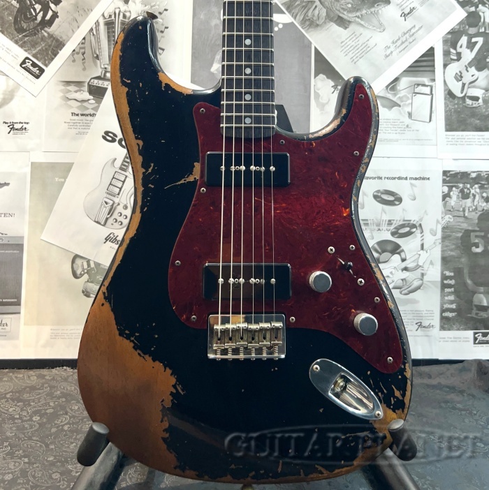 Fender Custom Shop MBS Dual P90 Stratocaster Heavy Relic -Black