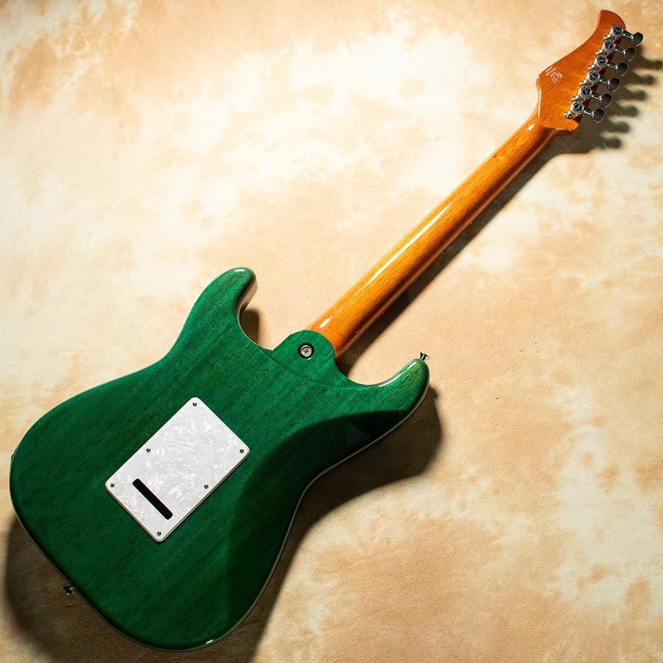 KGrargeギター Kz Guitar Works ST Trad 22 SSH7 Quilted Maple Trans Aqua