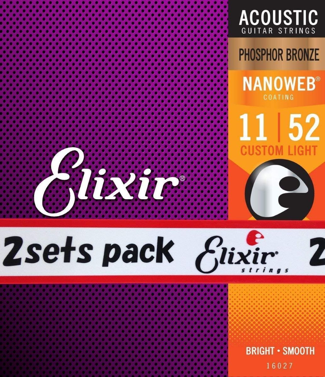 Elixir NANOWEB フォスファーブロンズ 11-52 カスタムライト 2セット