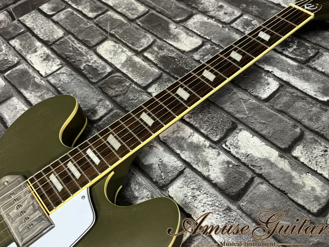 Epiphone Casino Worn Olive Drab中古美品 USED Epiphone Casino Electric Guitar - Worn Olive Drab w/bag