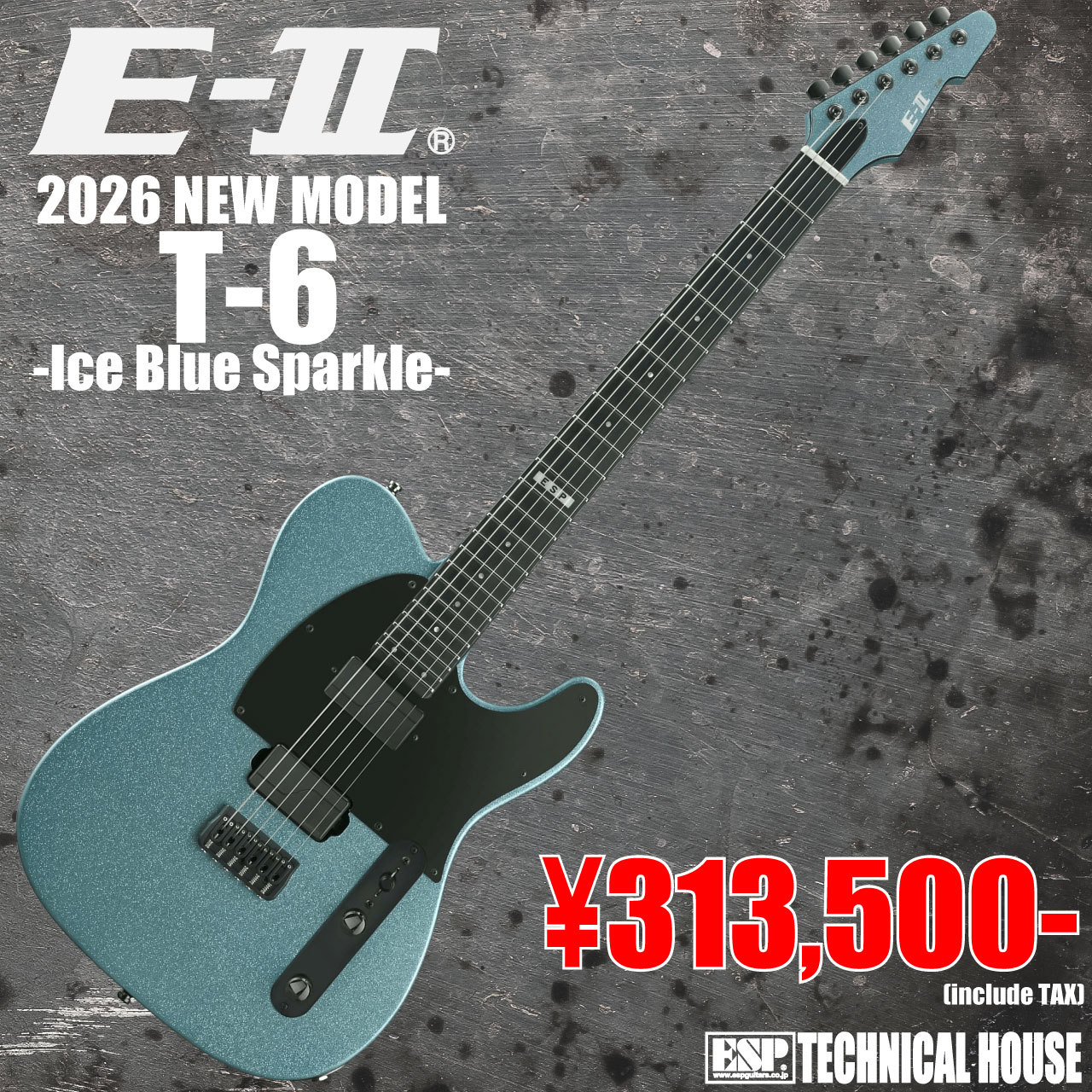 E-II T-6 HS -Ice Blue Sparkle Satin-（新品/送料無料）【楽器検索