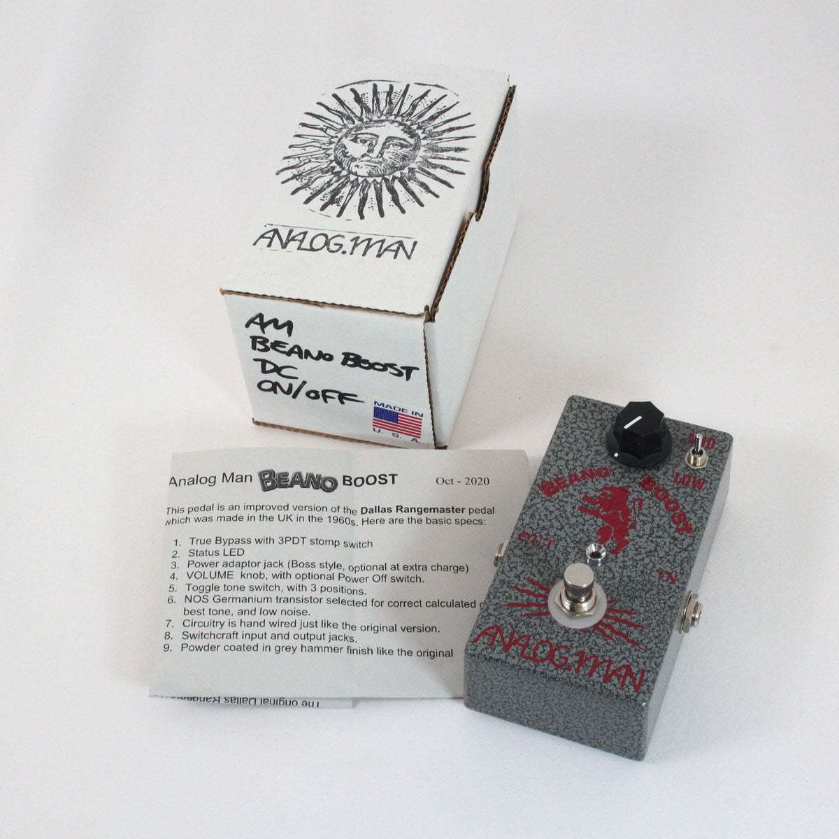 【美品 値下げ】ANALOG.MAN beano boost エフェクター ANALOG.MAN Beano Boost | Blue Guitars Online Store