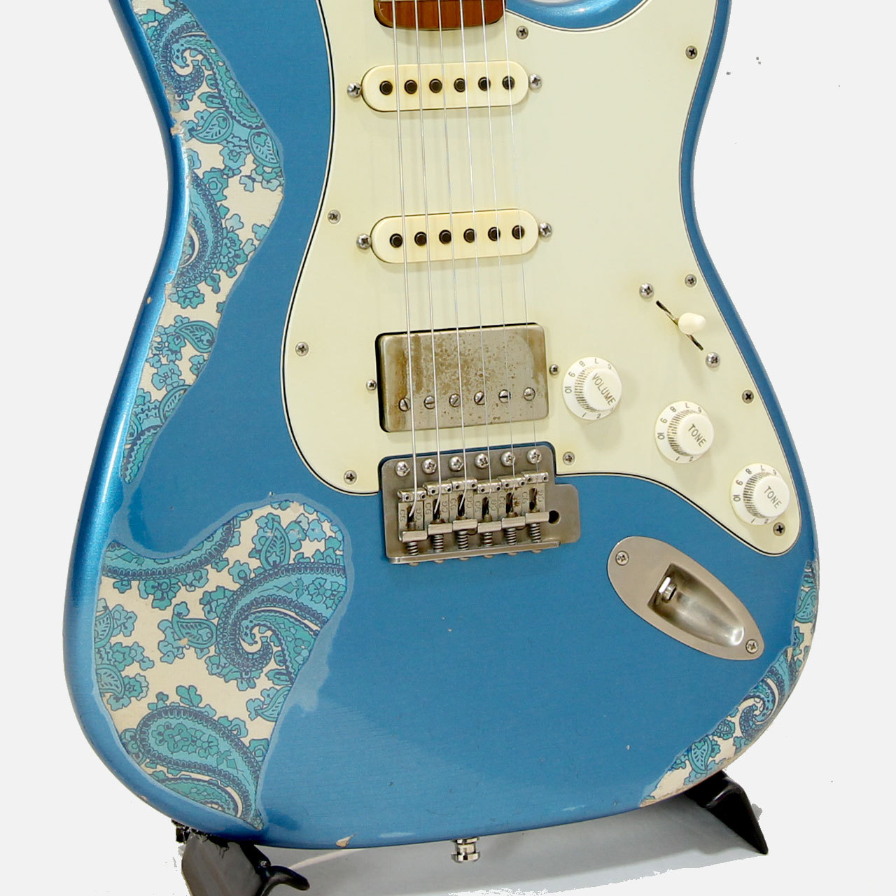 文明堂　カンカンベア　カウンターサイズ　珍色　青色　昭和レトロ TMG Guitar Dover HSS Blue Paisley & LPB “1P RoastedMaple” Heavy