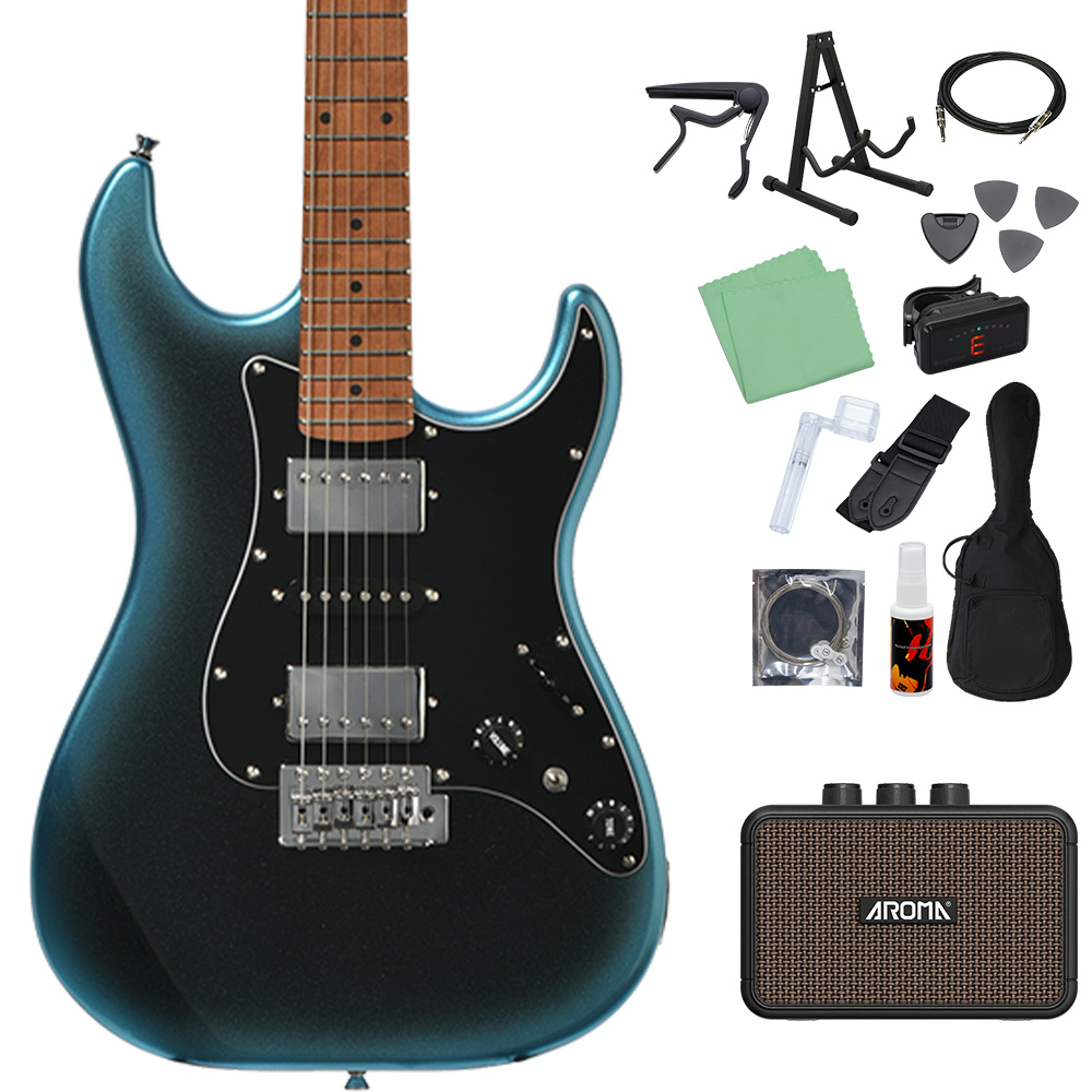 Bacchus GS-4DX RSM/M GB-B エレキギター初心者14点セット