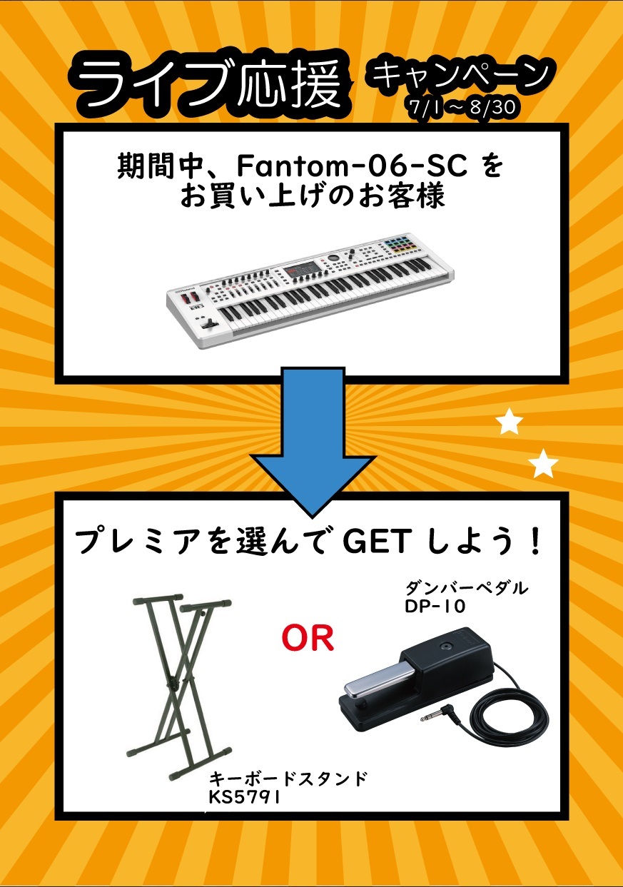 Roland 【お取り寄せ品】【商品説明欄に注意事項あり】FANTOM-06-SC 限定ホワイト 追加音源付属 61鍵盤  ご注文時期（新品/送料無料）【楽器検索デジマート】