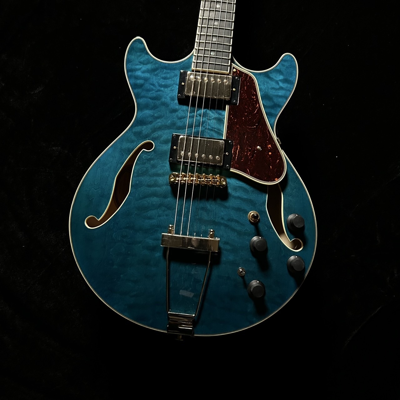 Ibanez AMH90QM TBL フルアコギター（新品/送料無料）【楽器検索
