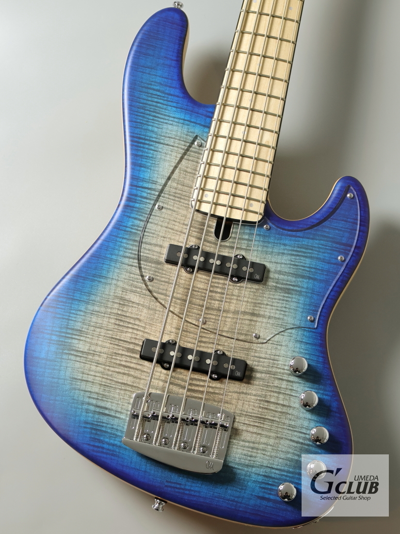 MAYONES Jabba Custom 5 -Trans Jeanes Black 3Tone Blue Burst Matt
