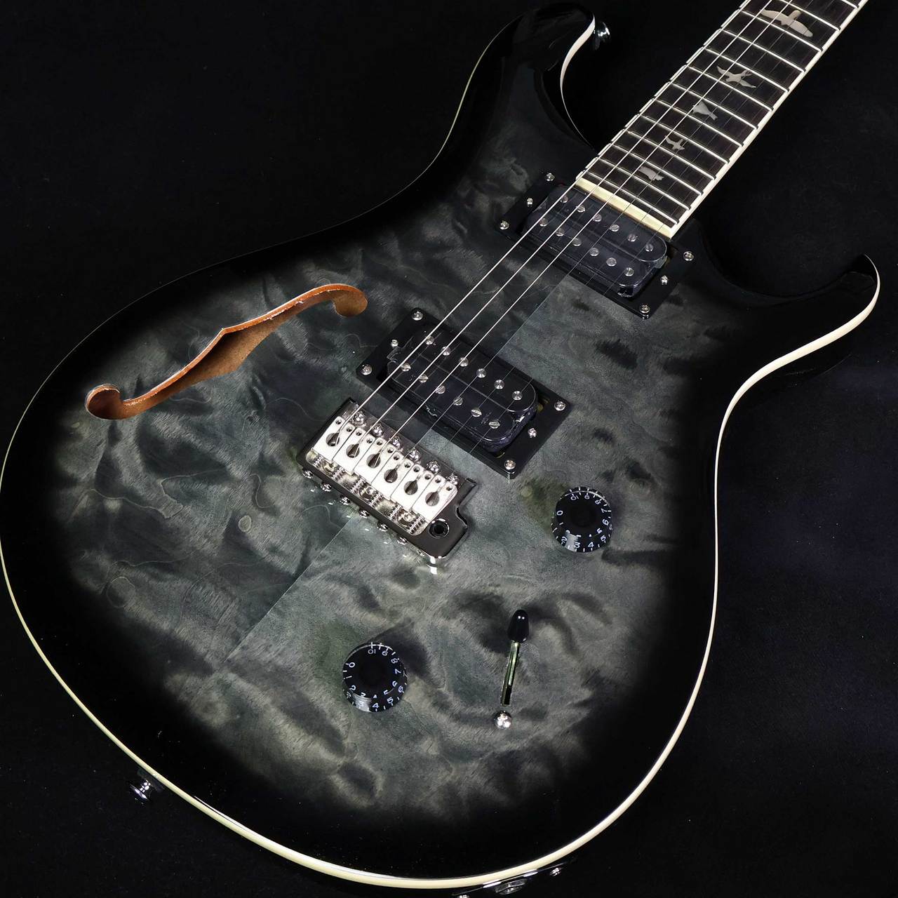 Paul Reed Smith(PRS) SE Custom22 Semi Hollow Quilt Charcoal Burst