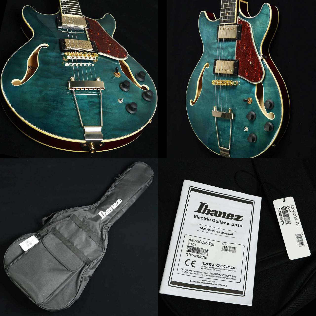 Ibanez AMH90QM TBL フルアコギター 【中古】（中古/送料無料）【楽器