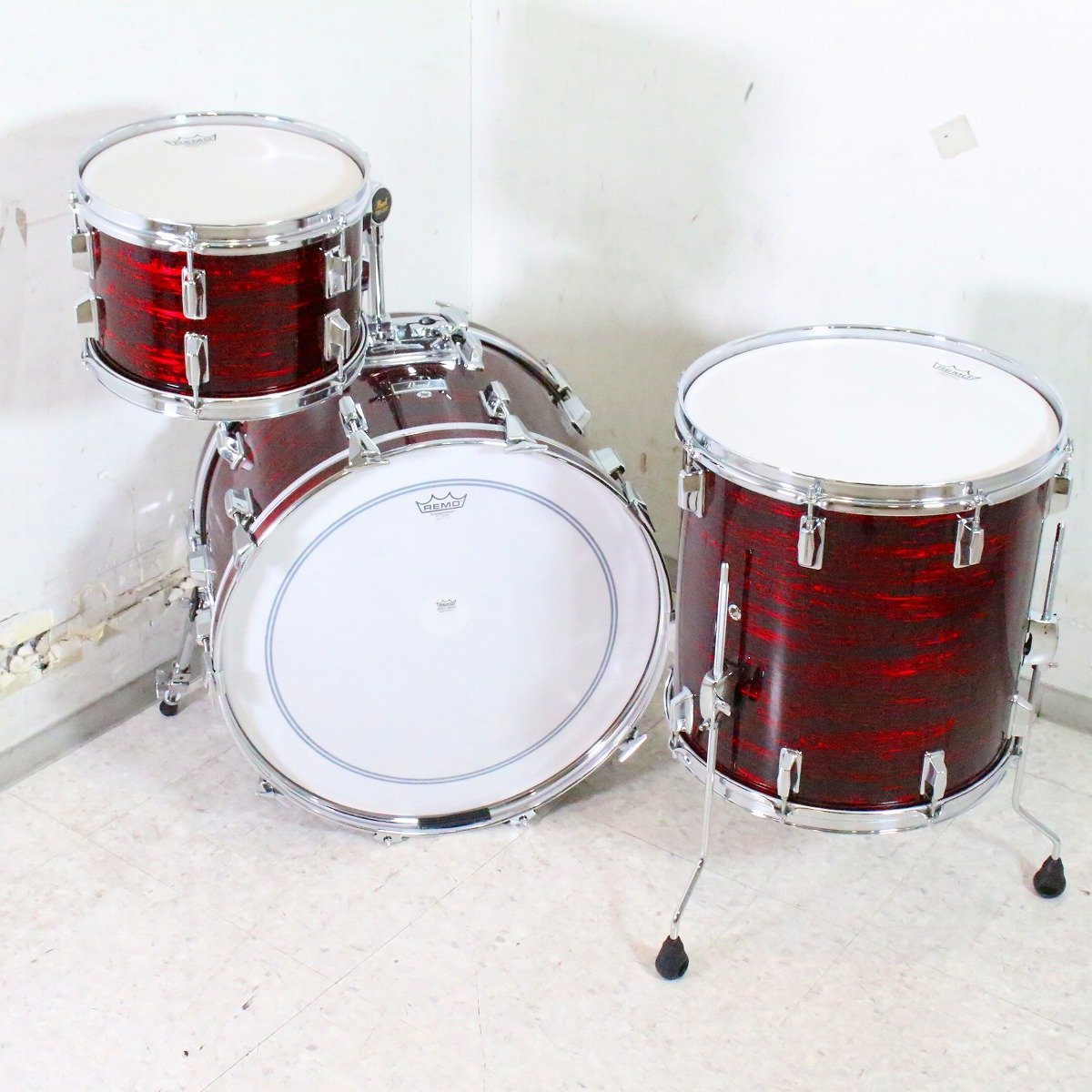 Pearl GAX Maple Fiberglass 3pcs Strata Red Refinished パール ドラムセット 【池袋店】（中古/送料無料）【楽器検索デジマート】