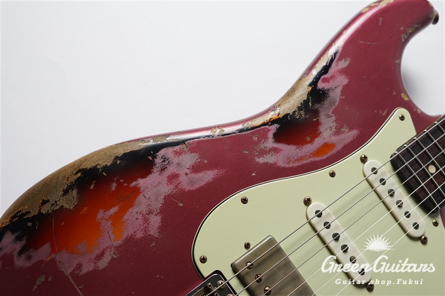 Xotic XSC-2 バーガンディメタリック 改造あり XOTiC XSC-2 Roasted Flame Maple Neck Heavy Aged / Burgundy