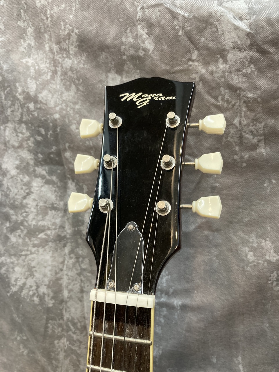 MONOGRAM　MGL-MINI BLK　ミニギター　レスポール型 MONOGRAM レスポール ミニギター MGL-MINI 限定花柄ピックガード