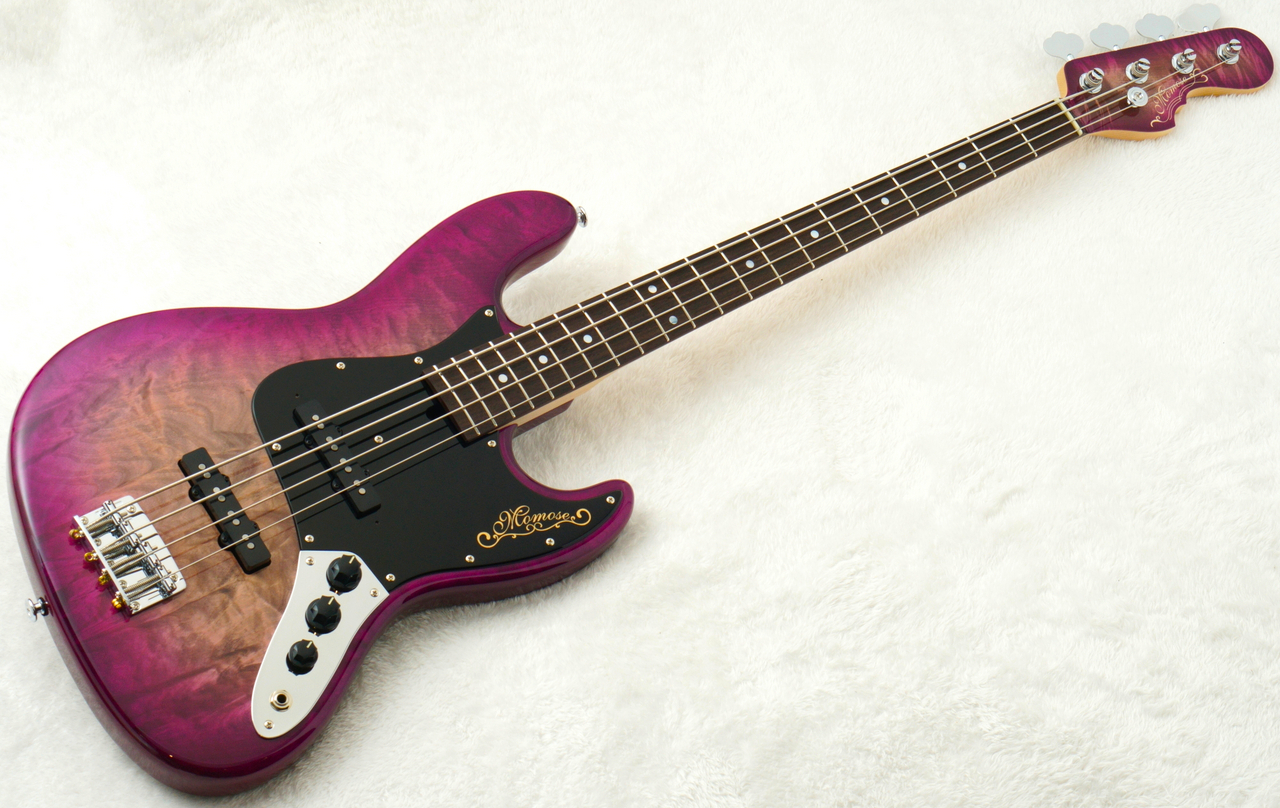 T*A様 MOMOSE ジャズベース　4弦　20フレット　ギグバッグ付き　アクテ momose MJ-TOCHI'26/R EQS ~Purple-Burst / PPL-B~ [4.16kg