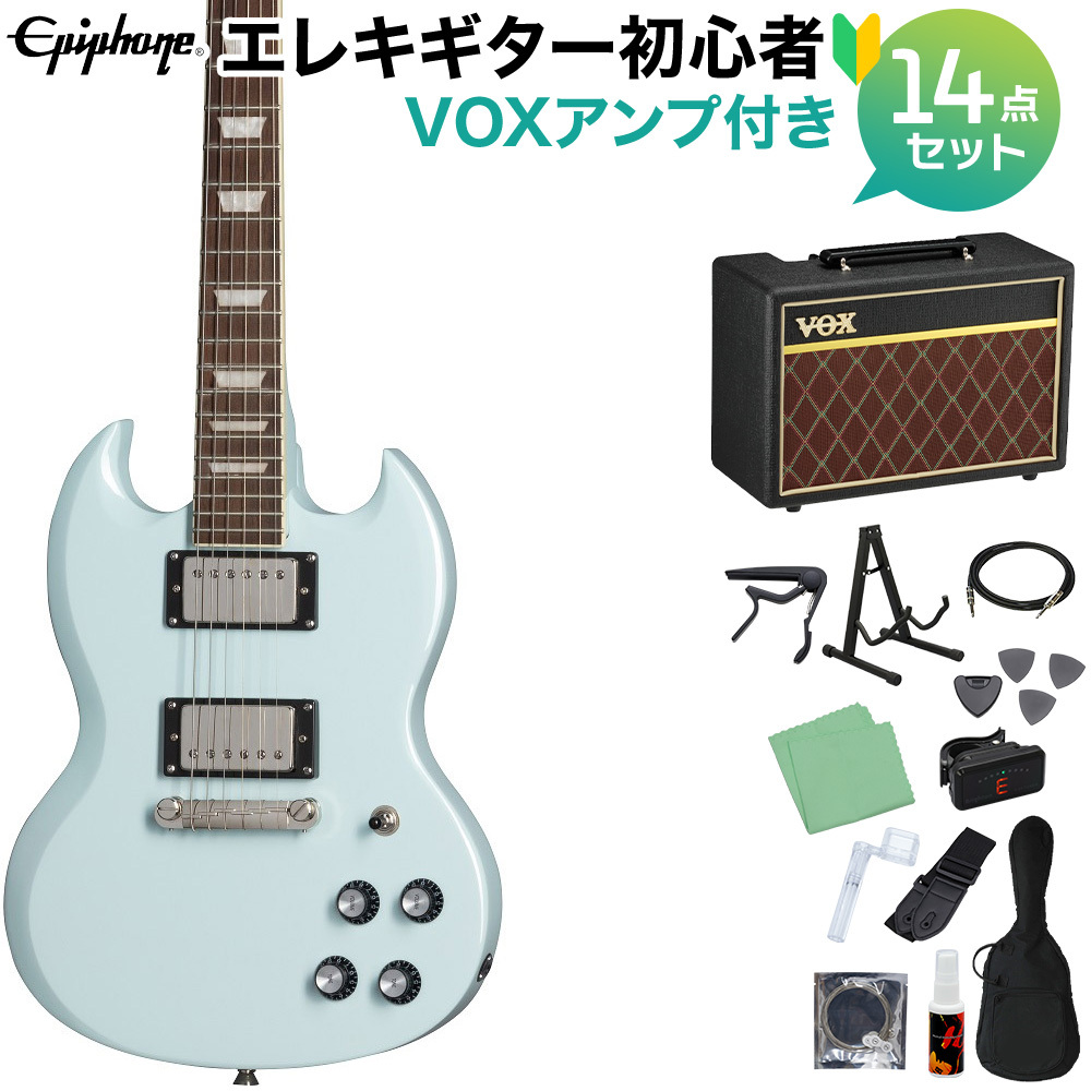 Epiphone Power Players SG IBL エレキギター初心者14点セット【VOX 