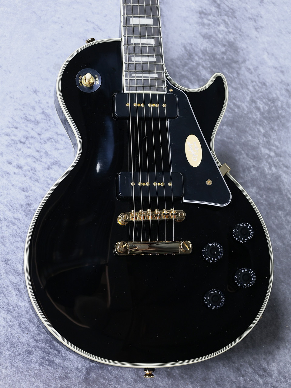 Epiphone Les Paul Custom p-90 Ebony #25031523221【3.87kg